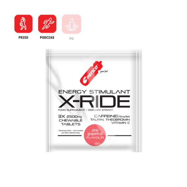 X-RIDE 3 tabletki z kofeiną i tauryną na energię